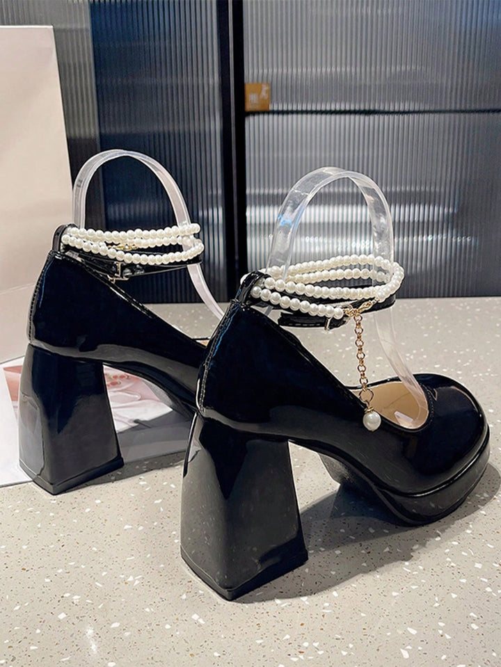 Pantofi cu toc SHEIN, negru