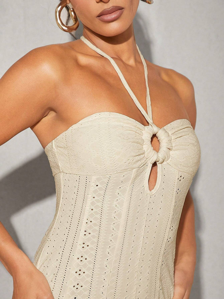 SHEIN maxi ruha, krémszínű