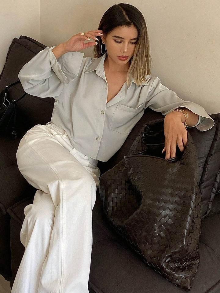 SHEIN zöld hétköznapi ing