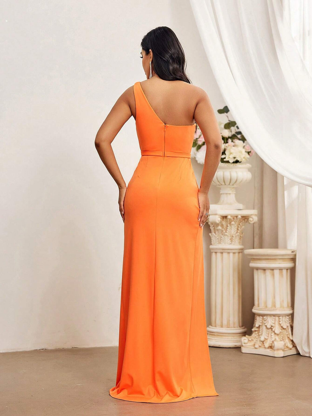 Rochie maxi SHEIN, portocaliu