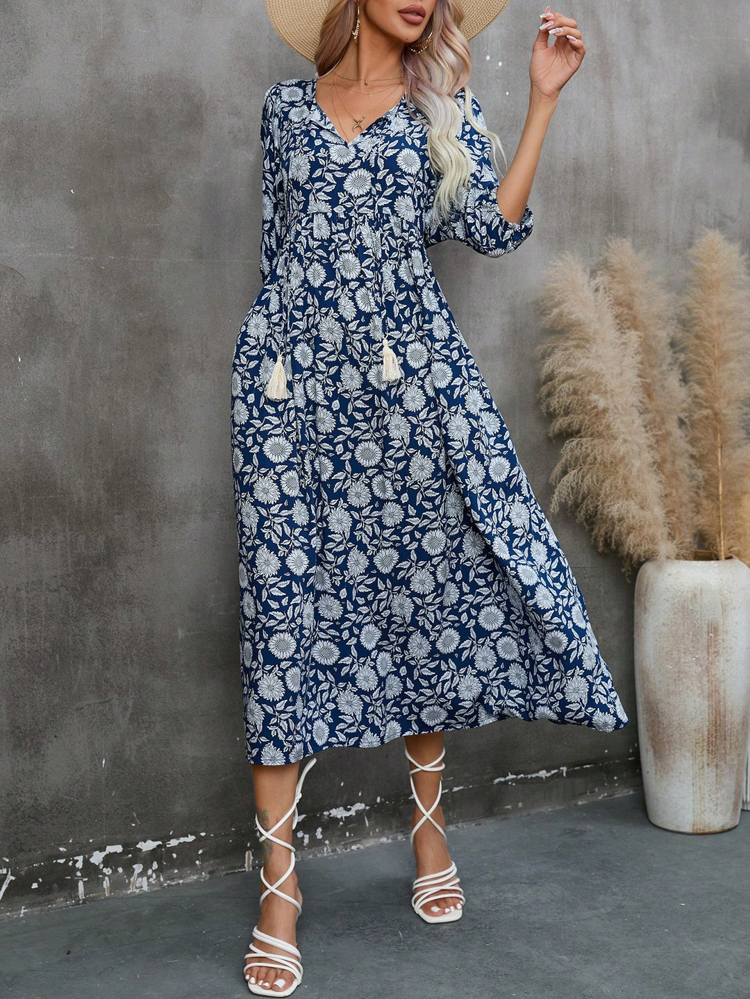 Rochie maxi SHEIN, albastru