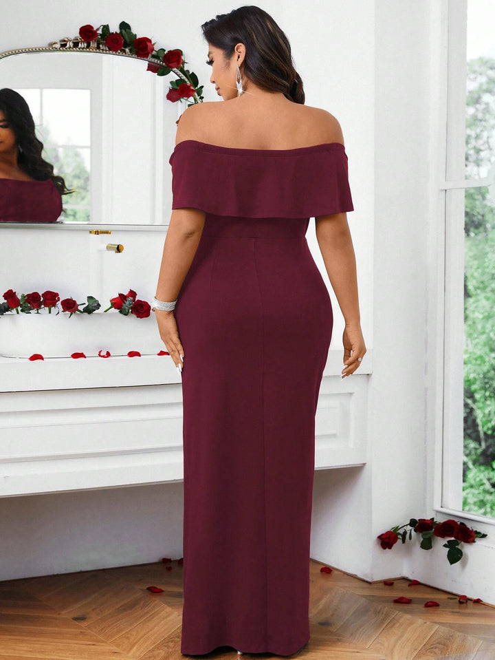 Rochie maxi SHEIN, vișiniu
