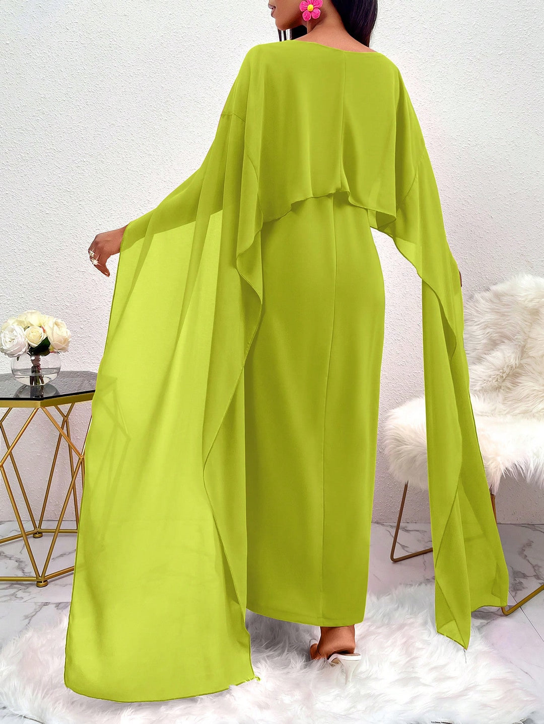 SHEIN maxi ruha, zöld