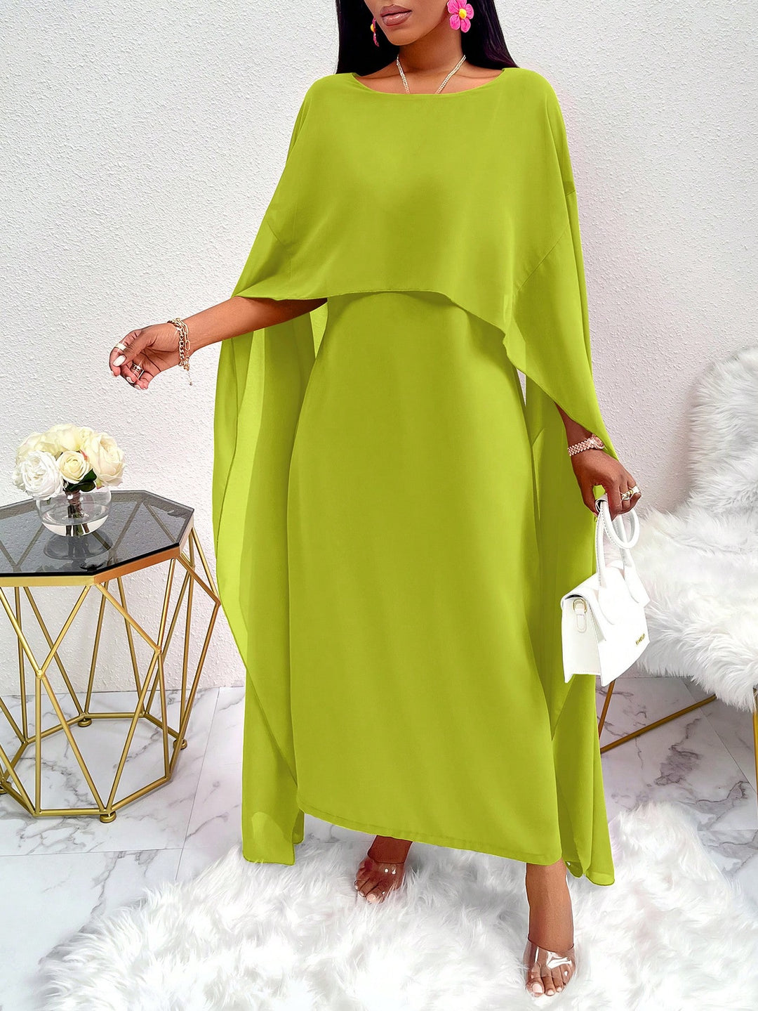 SHEIN maxi ruha, zöld