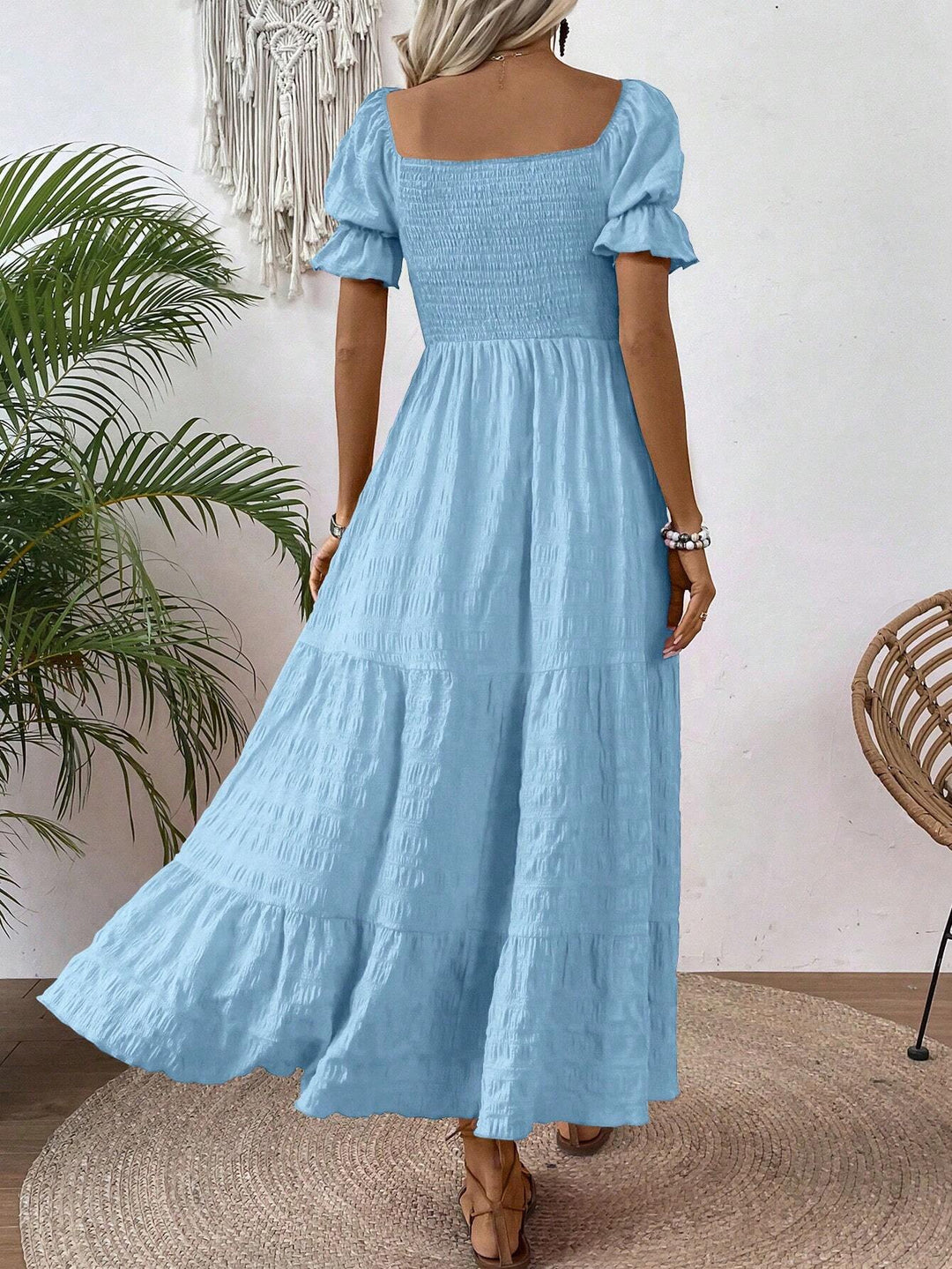 SHEIN maxi ruha, kék