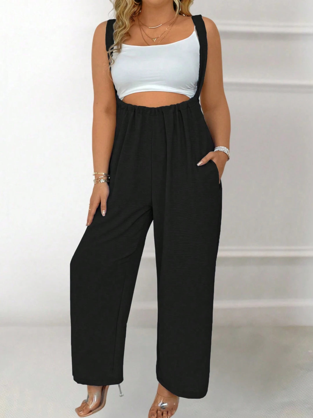 Salopetă Shein Curve+, negru