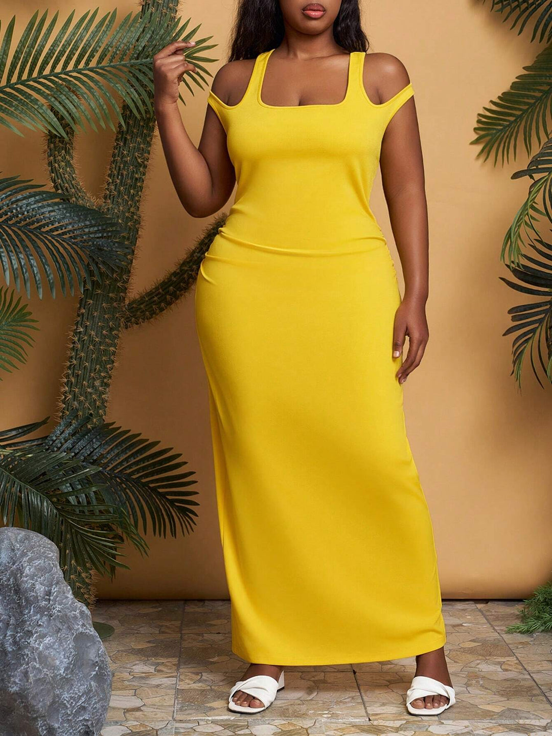 Rochie maxi SHEIN, galben