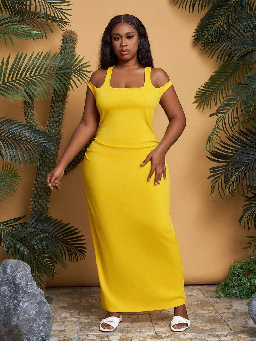 Rochie maxi SHEIN, galben