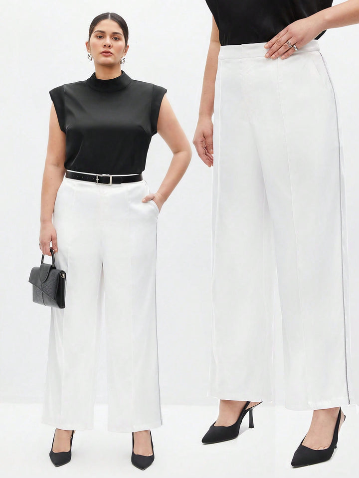 Pantaloni SHEIN, alb