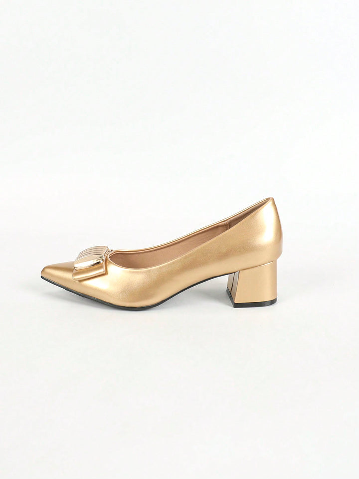 Pantofi cu toc SHEIN, auriu