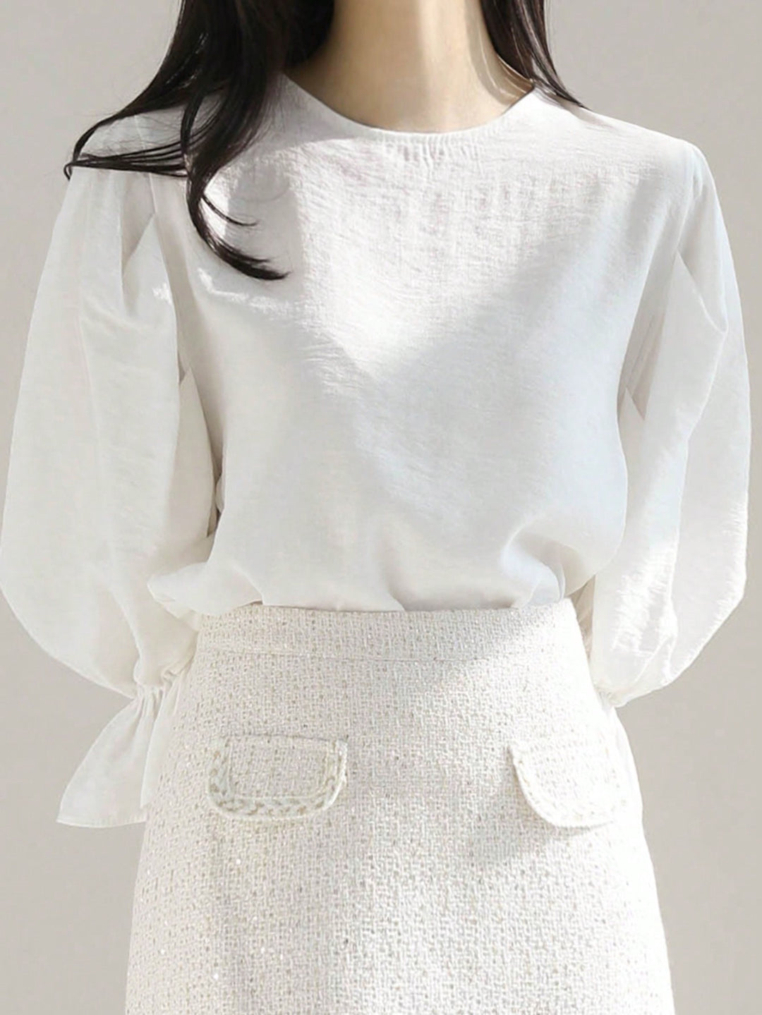 SHEIN Elegáns ing, fehér