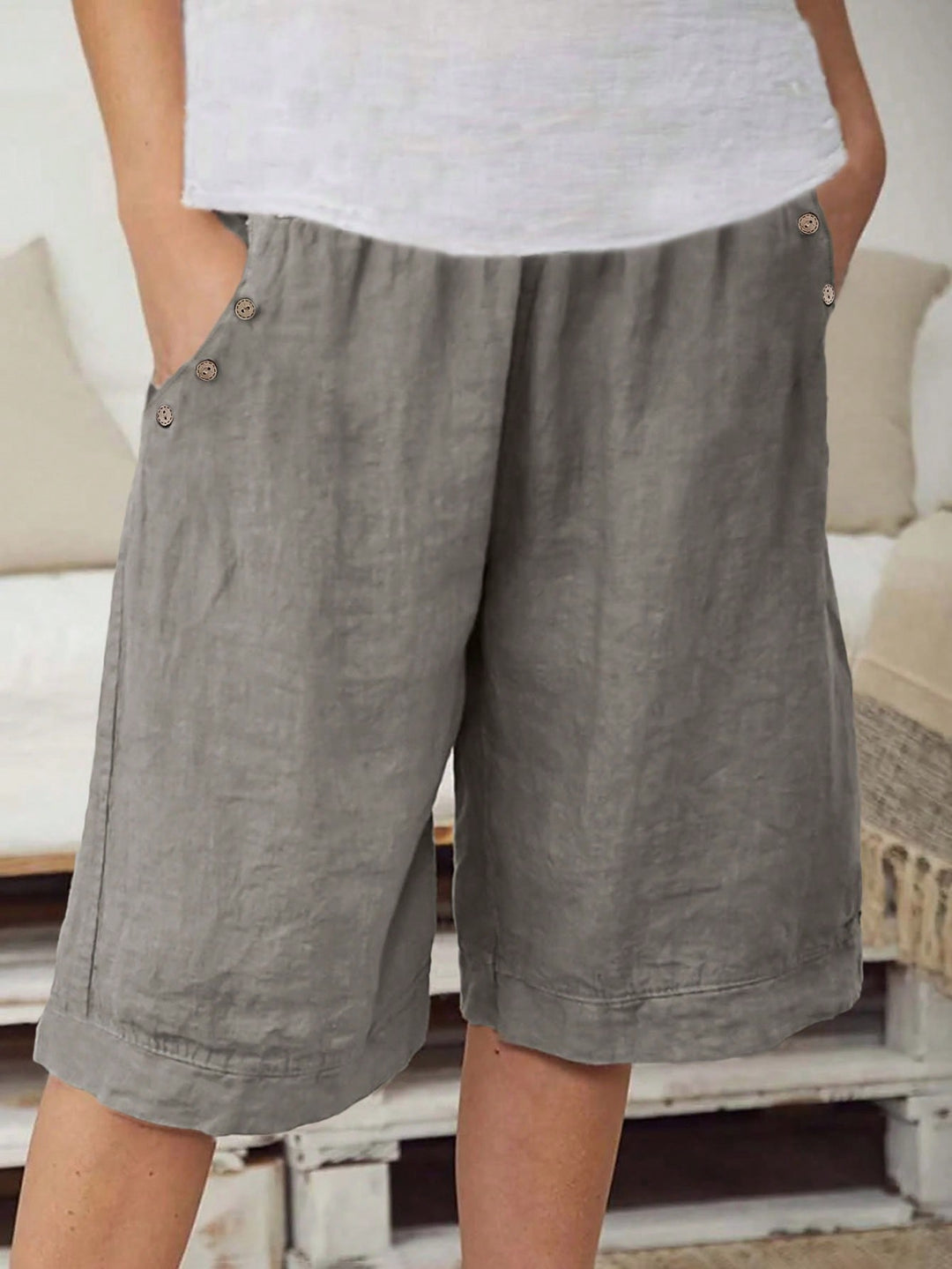 Pantaloni scurți SHEIN, gri