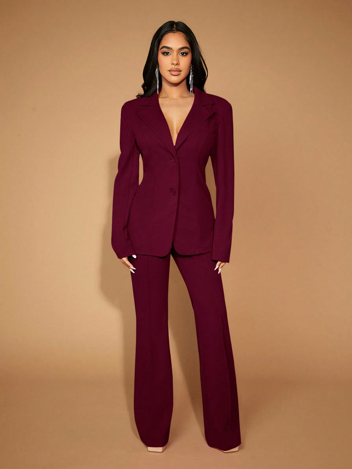 Pantaloni SHEIN, vișiniu