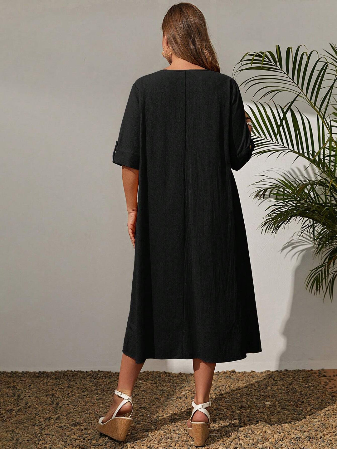 Rochie midi SHEIN, negru