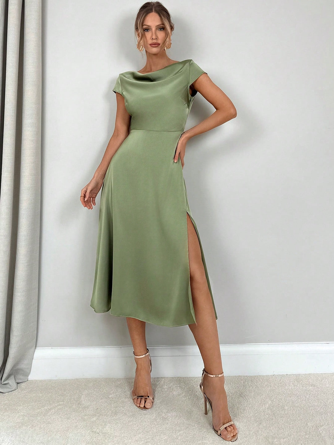 Rochie maxi SHEIN, verde