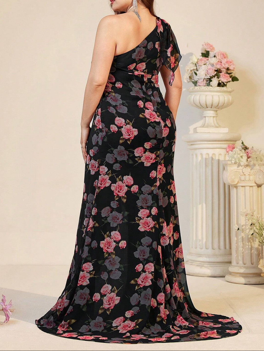SHEIN maxi ruha, fekete
