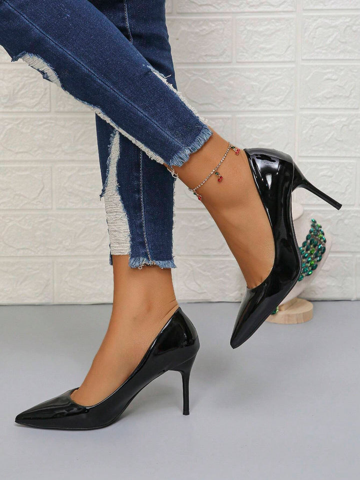 Pantofi cu toc SHEIN, negru