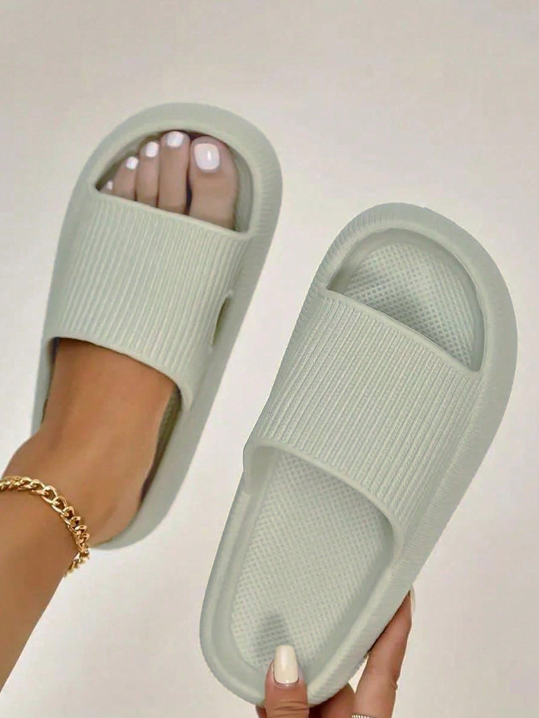 SHEIN papucs, zöld