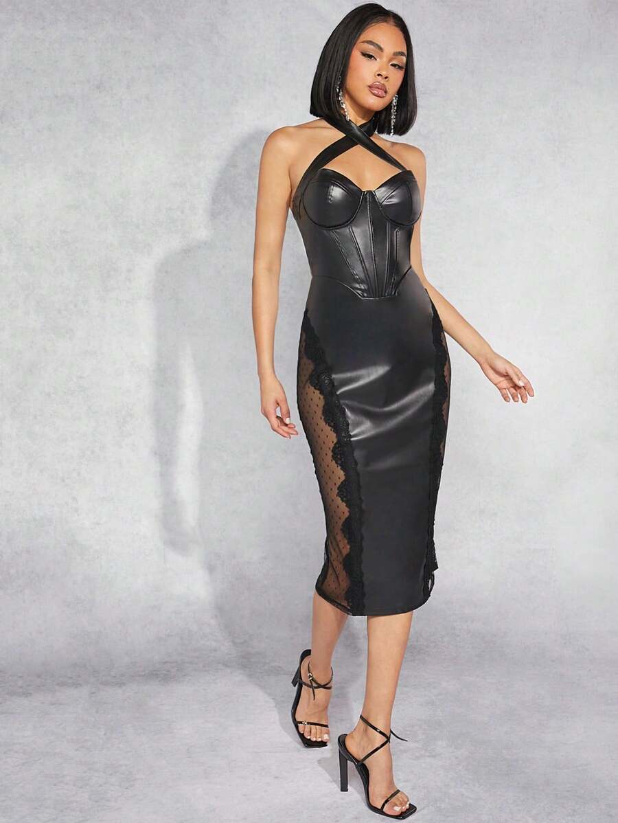 Rochie midi SHEIN, negru