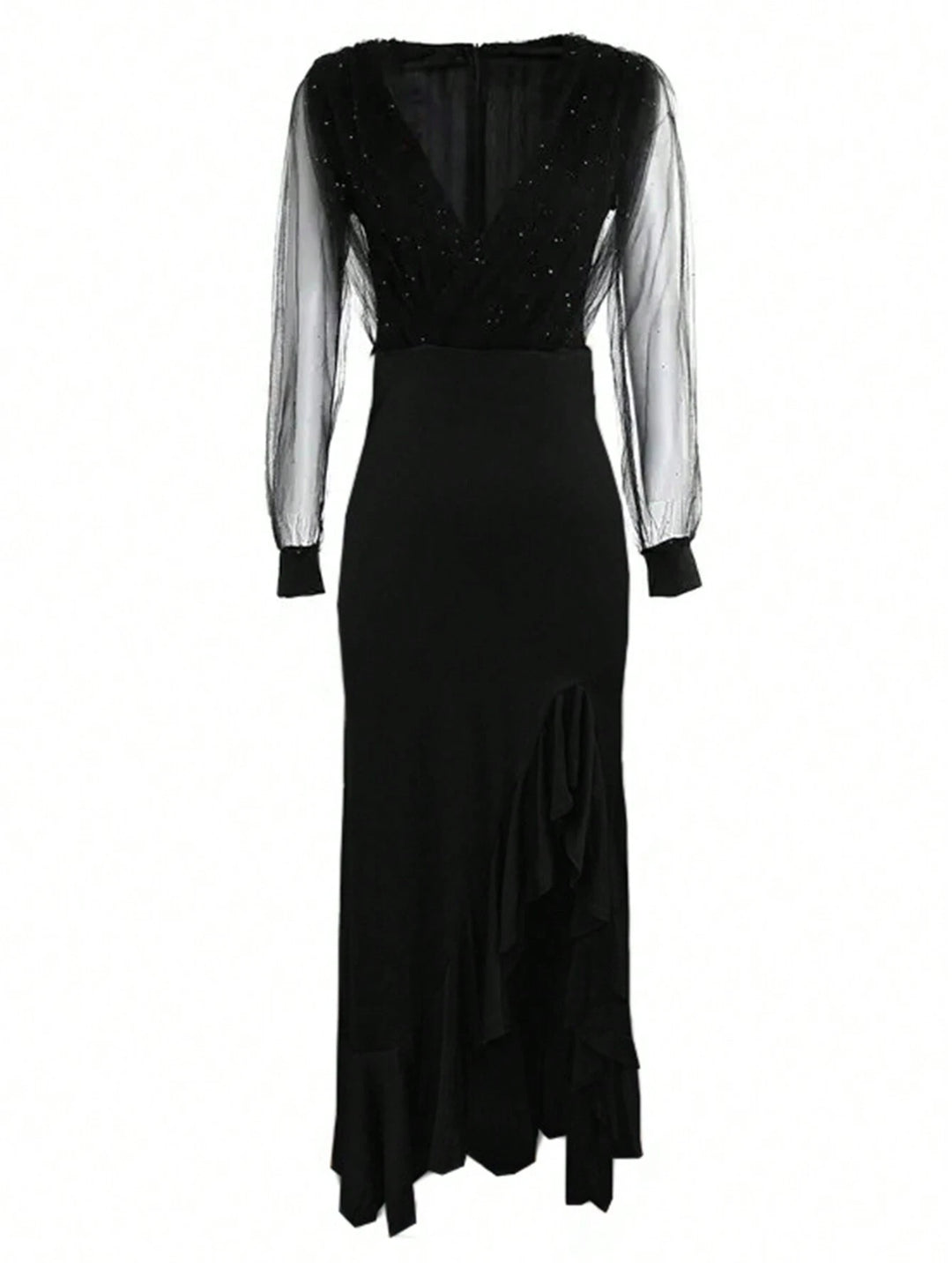 SHEIN maxi ruha, fekete