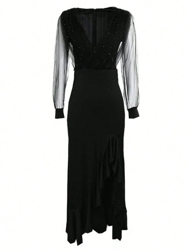 SHEIN maxi ruha, fekete