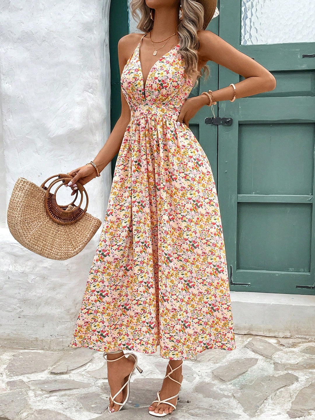Rochie maxi SHEIN, roz
