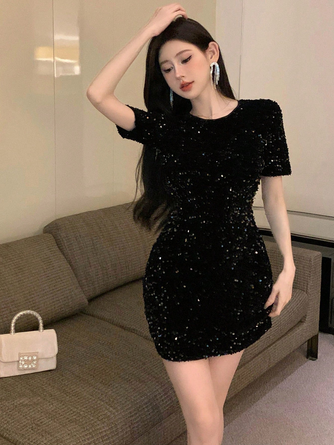 Rochie midi SHEIN, negru