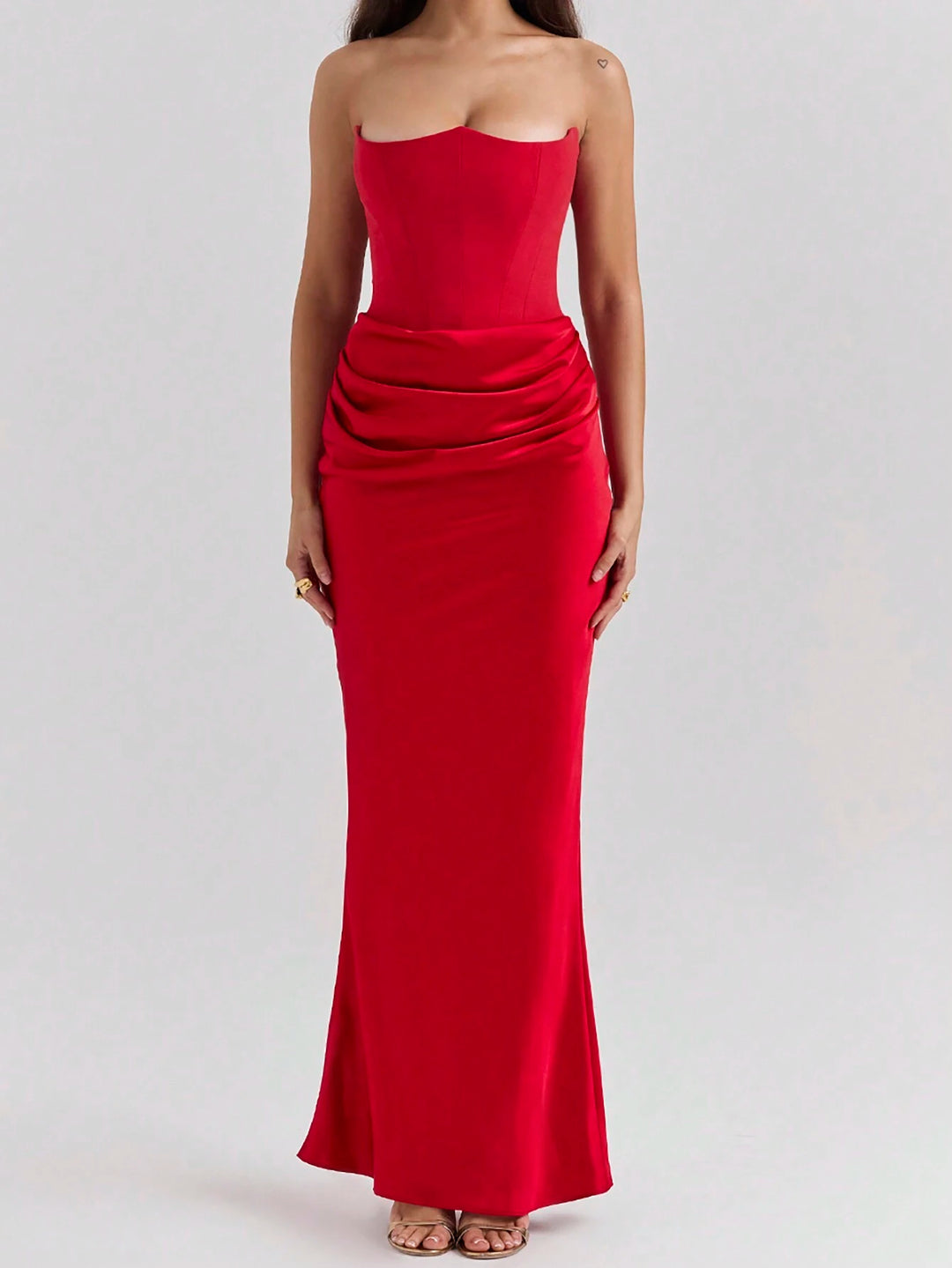 SHEIN maxi ruha, piros