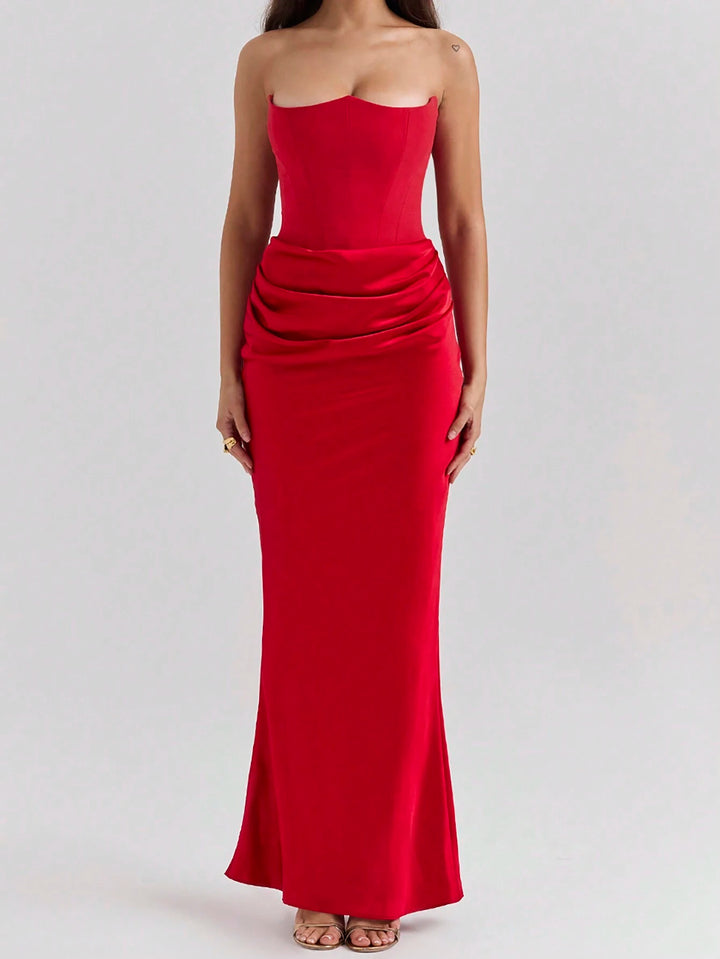SHEIN maxi ruha, piros