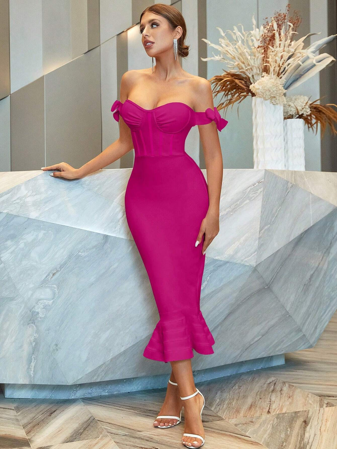 Rochie maxi SHEIN, roz