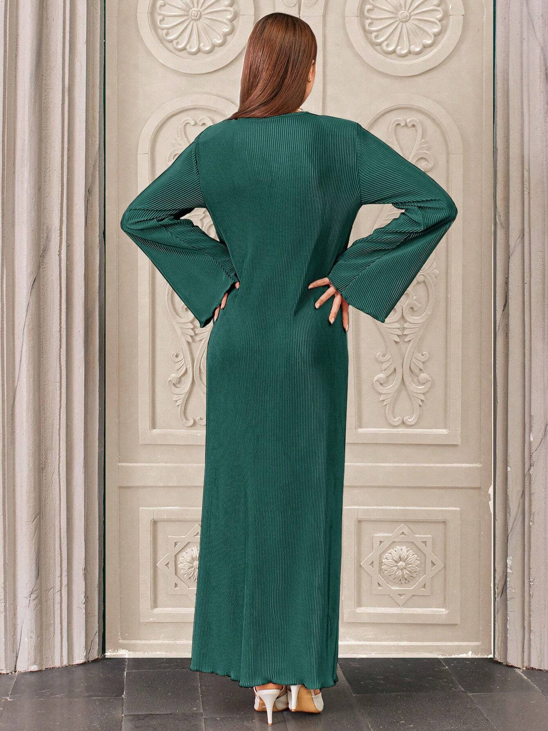 Shein maxi ruha, zöld