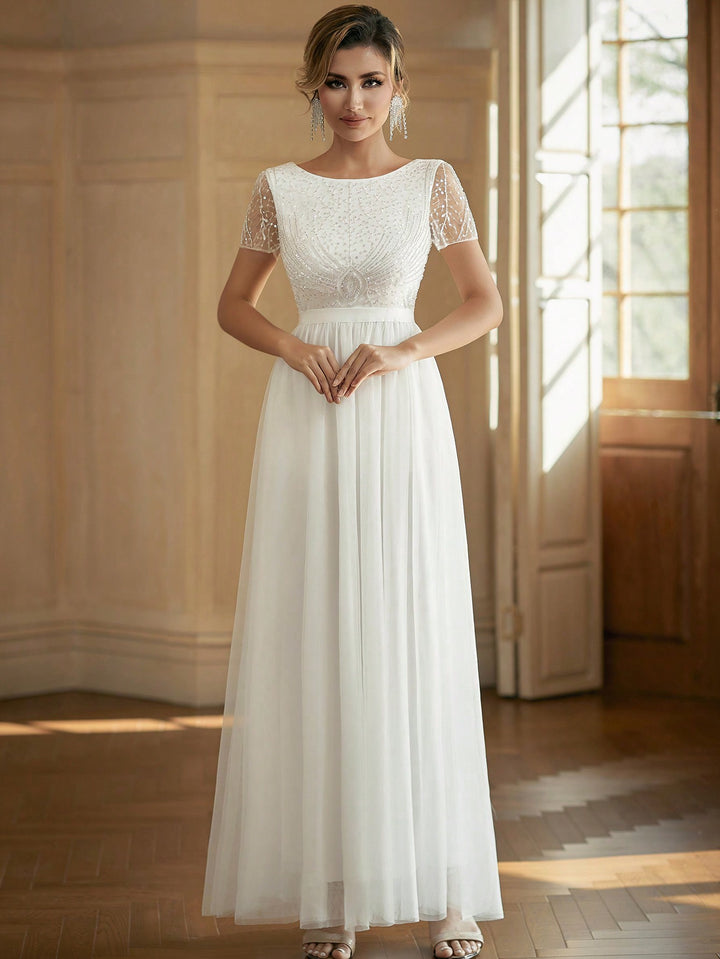 Rochie de ocazie SHEIN, alb