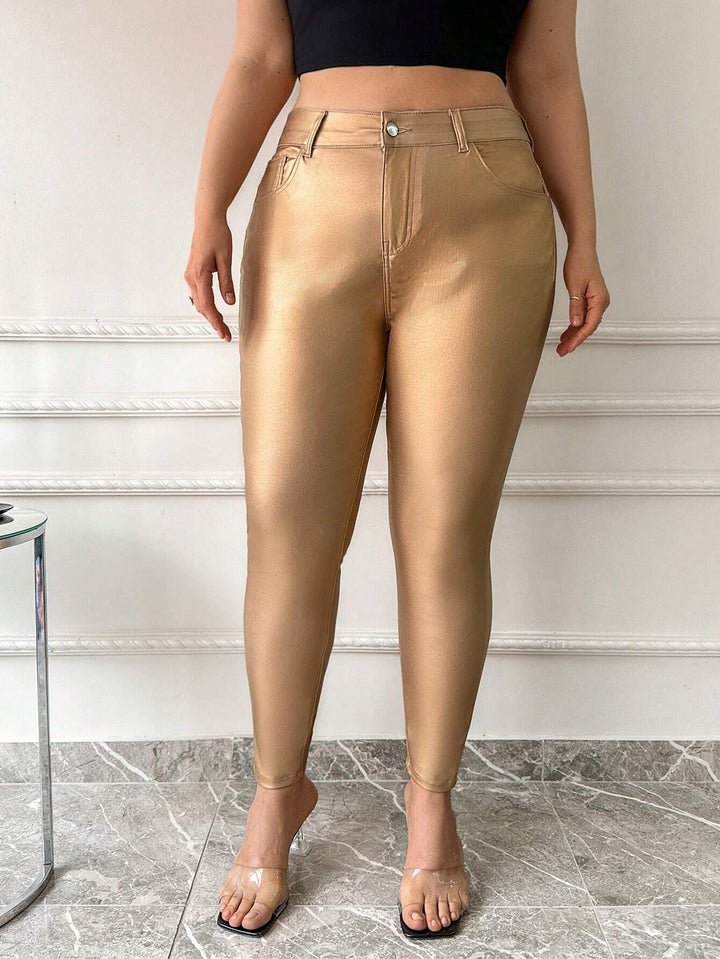 Pantaloni SHEIN, auriu