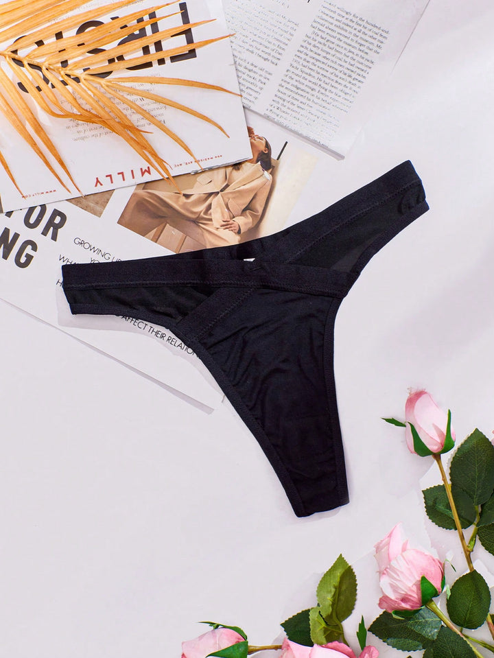 Slip tanga SHEIN, negru