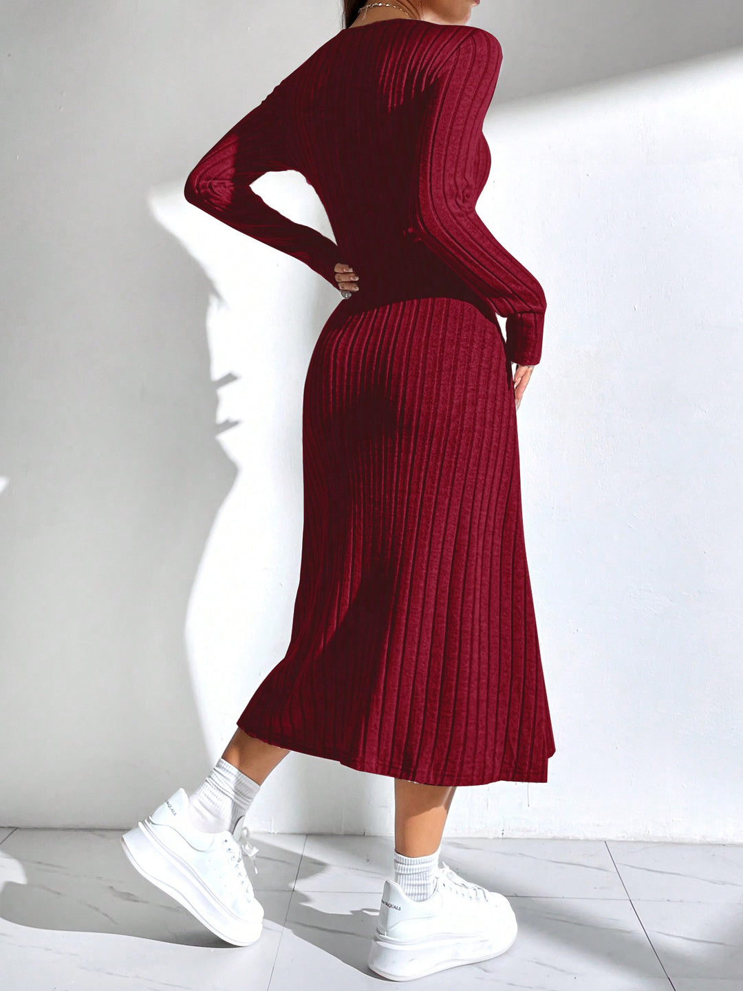 Rochie midi SHEIN, roșu