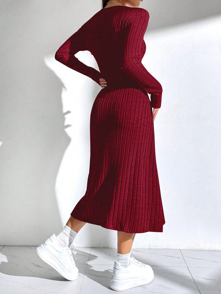 Rochie midi SHEIN, roșu
