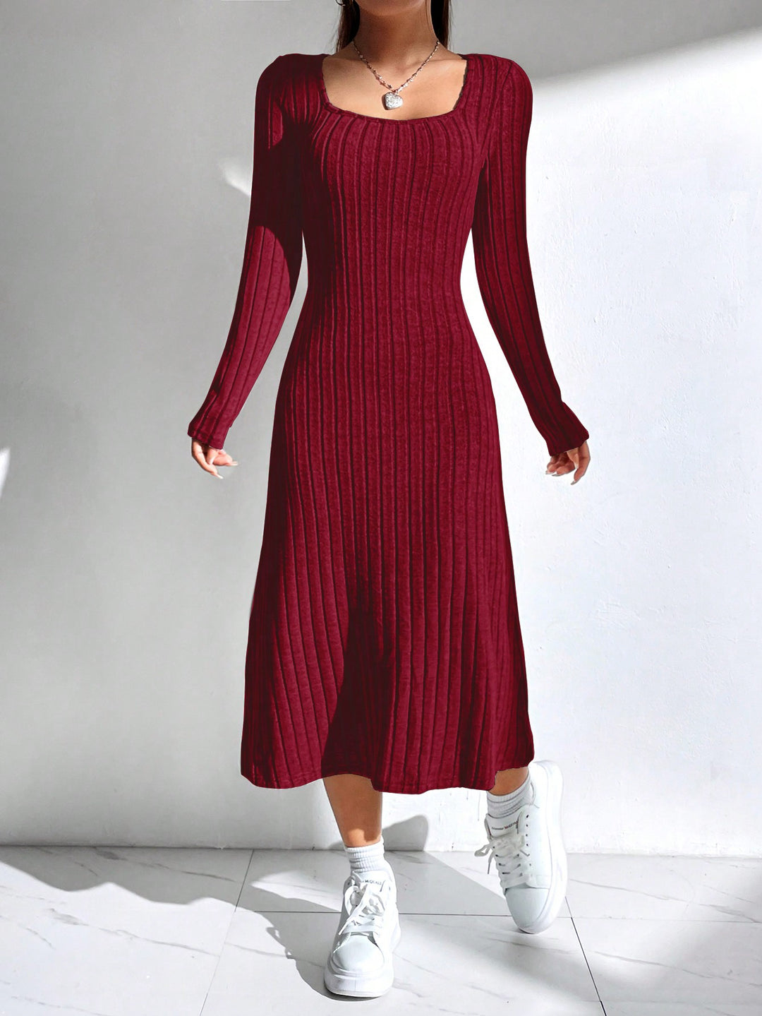 Rochie midi SHEIN, roșu
