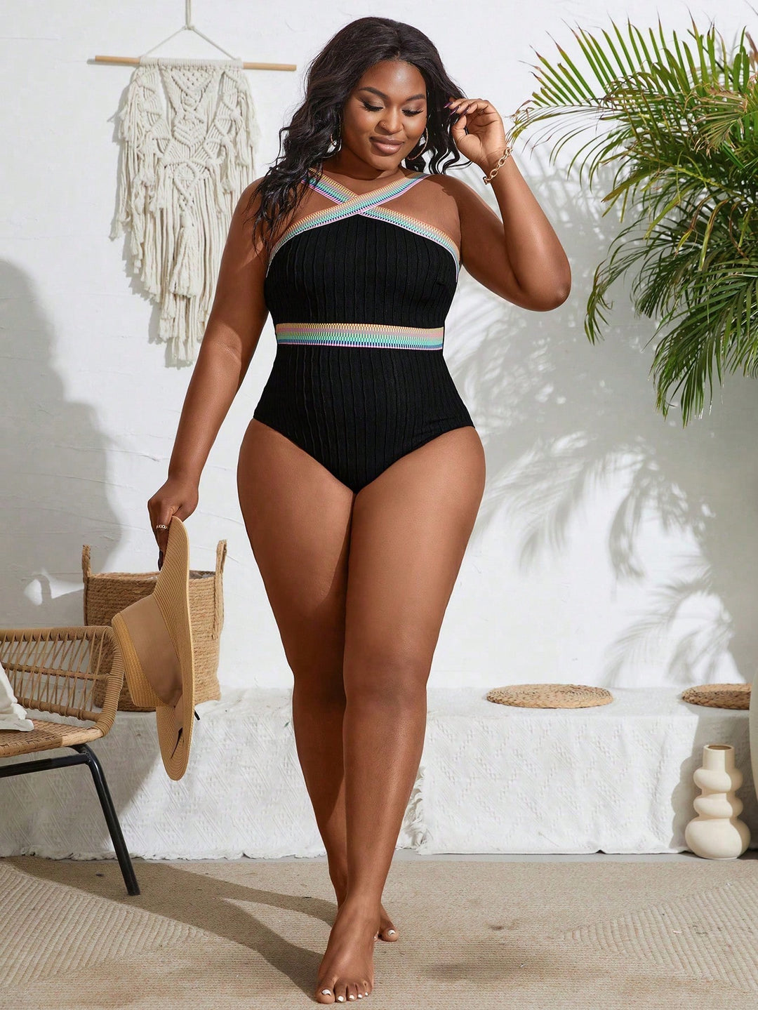 Costum de baie întreg SHEIN, negru