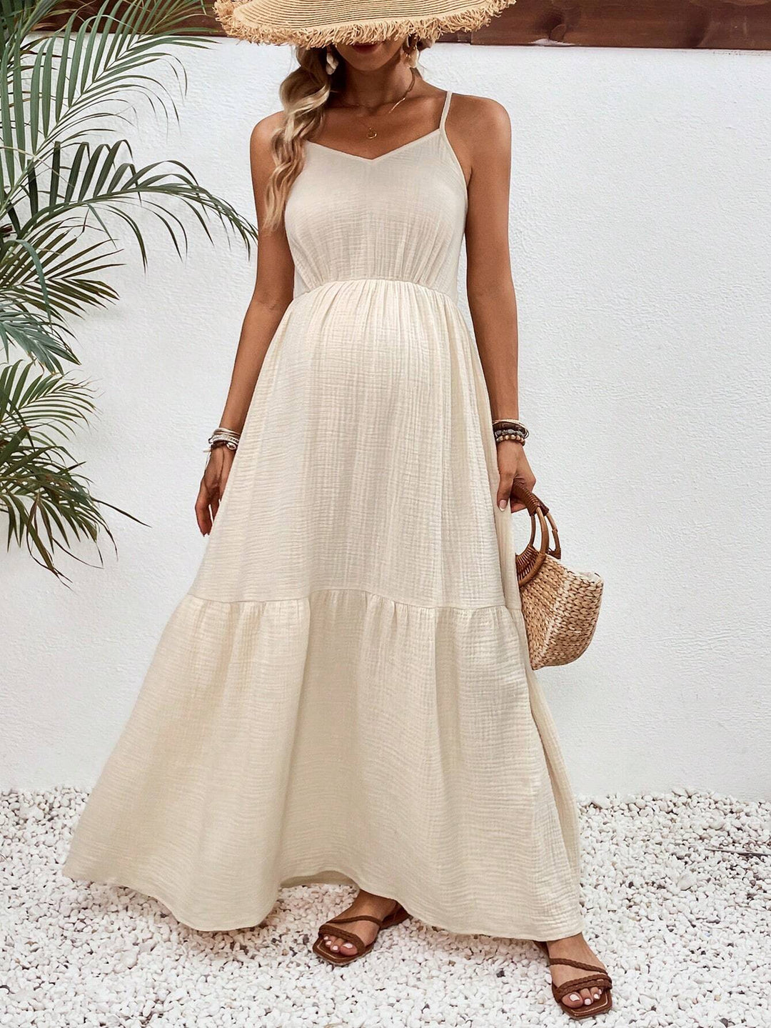 SHEIN Maxi Dress, Cream