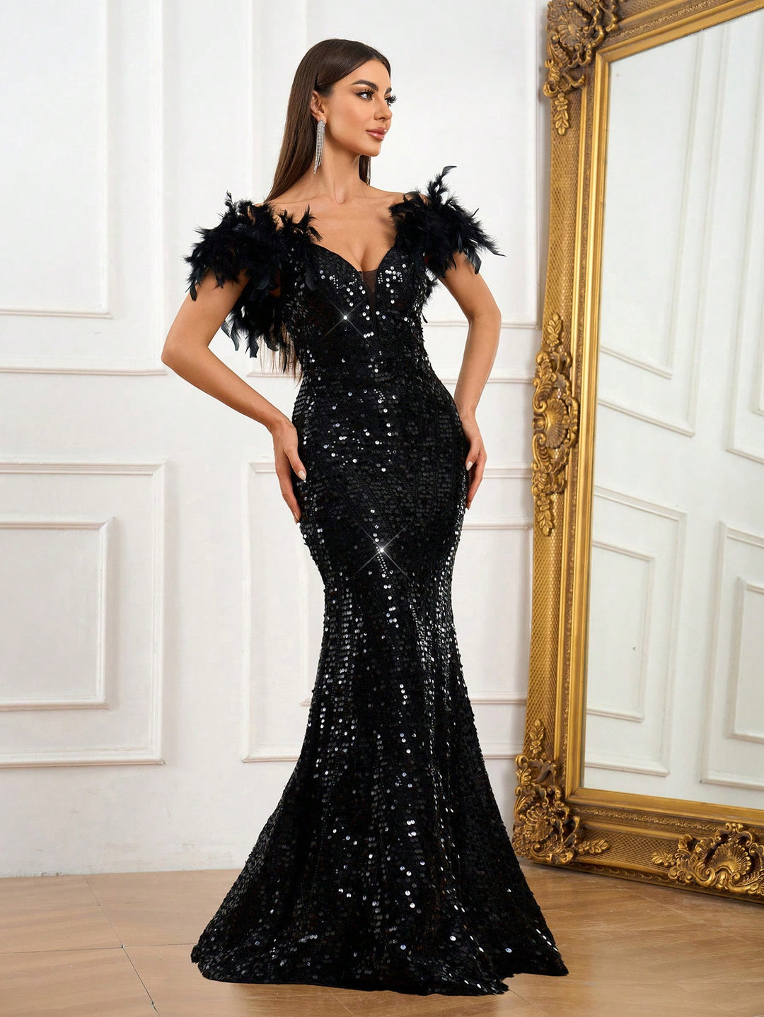 Rochie de ocazie SHEIN, negru