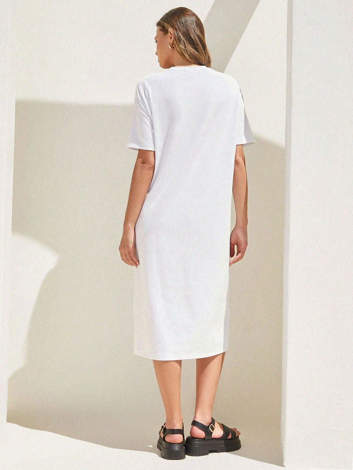 Rochie midi SHEIN, alb