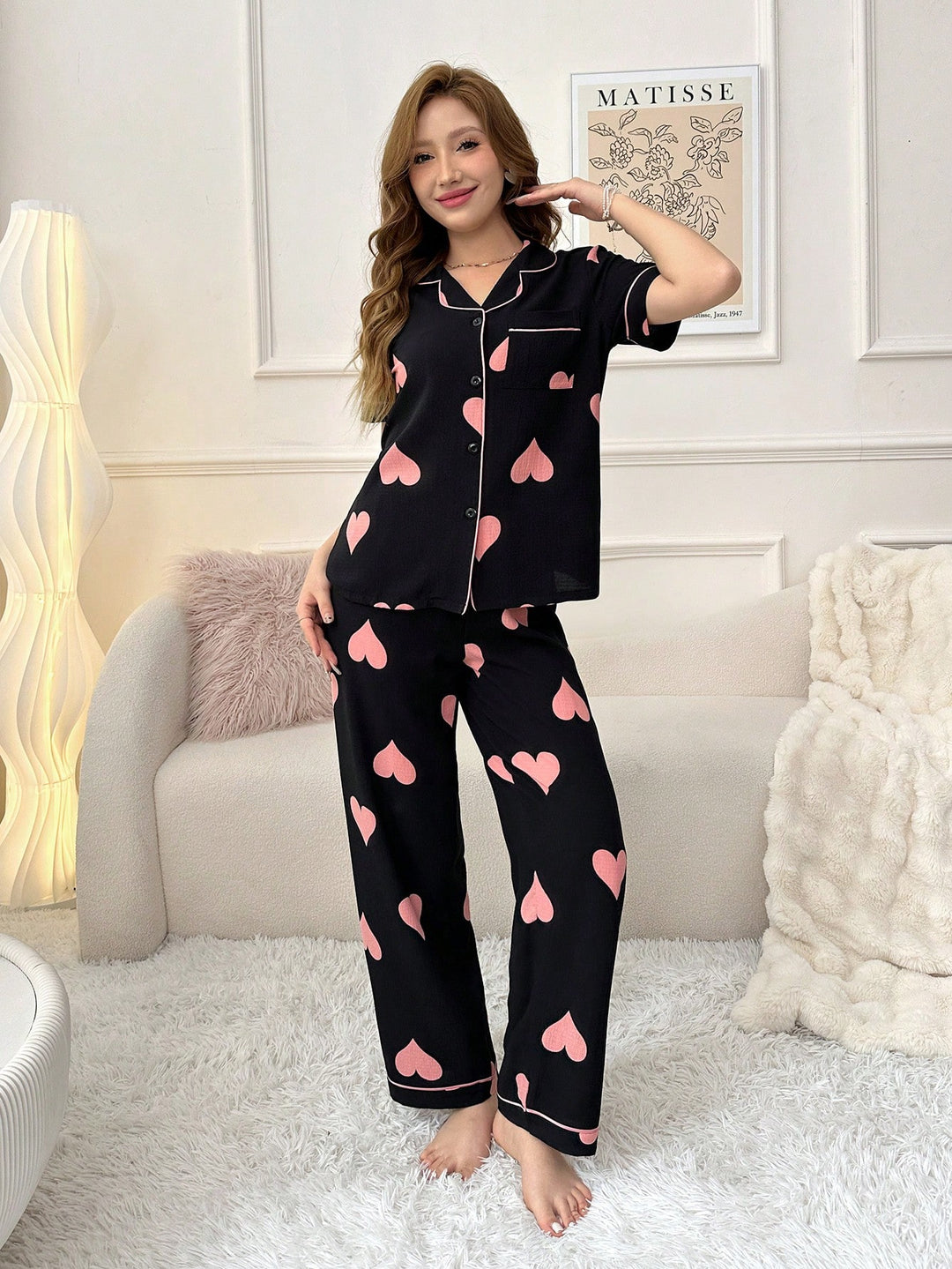 Pijama SHEIN, negru