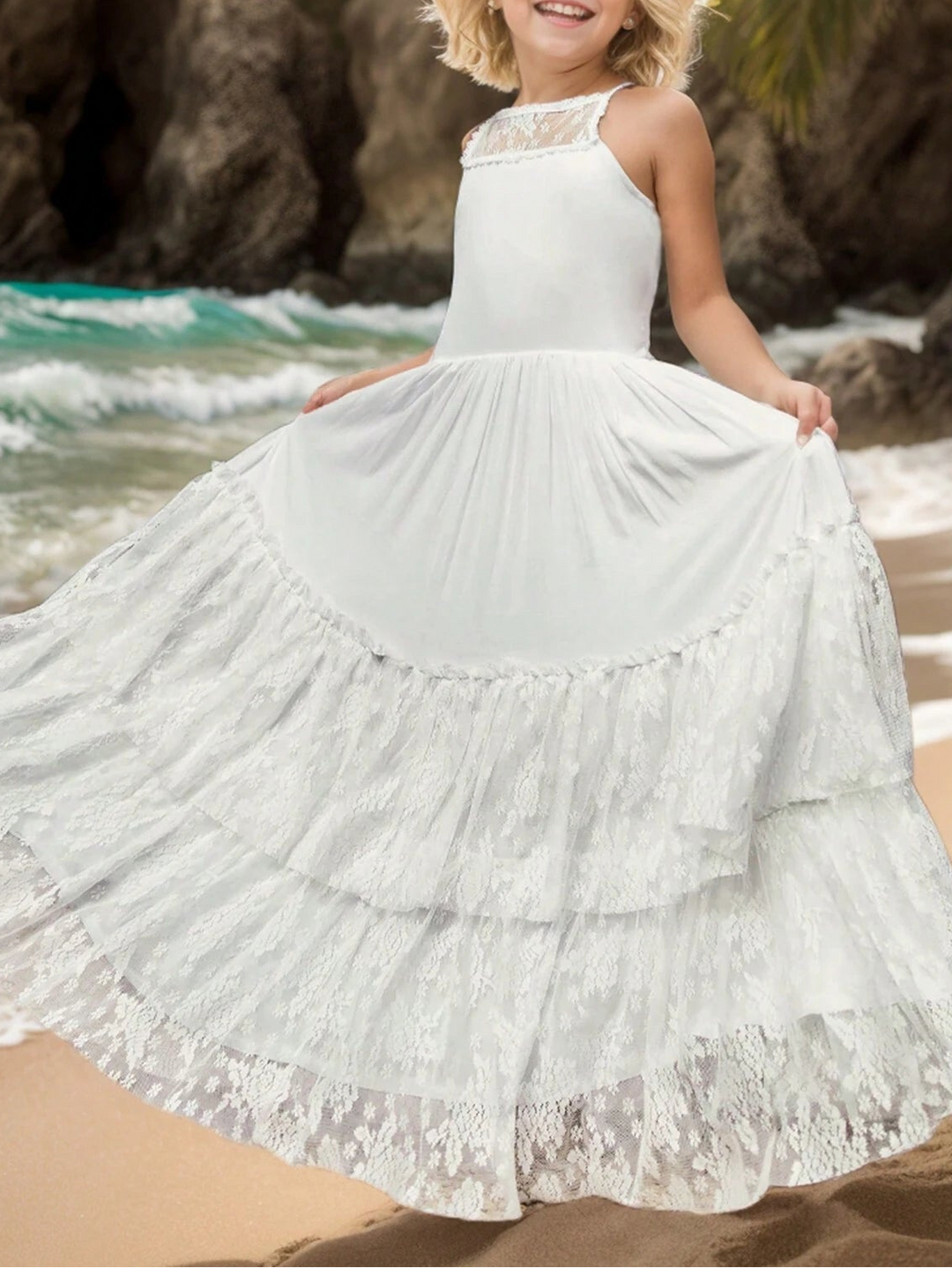 Rochie maxi Shein, alb