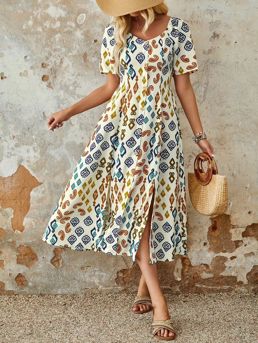 Rochie maxi SHEIN, mix culori