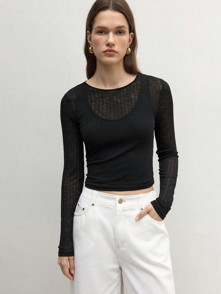 Top SHEIN, negru