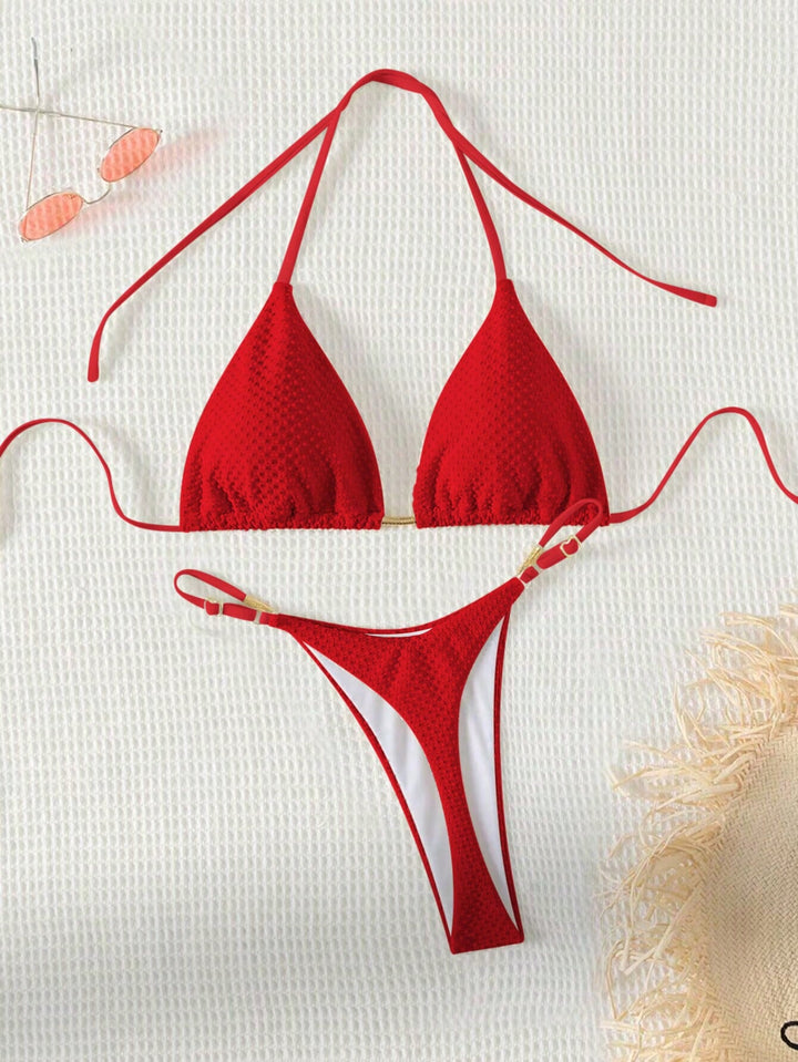 Set bikini SHEIN, roșu