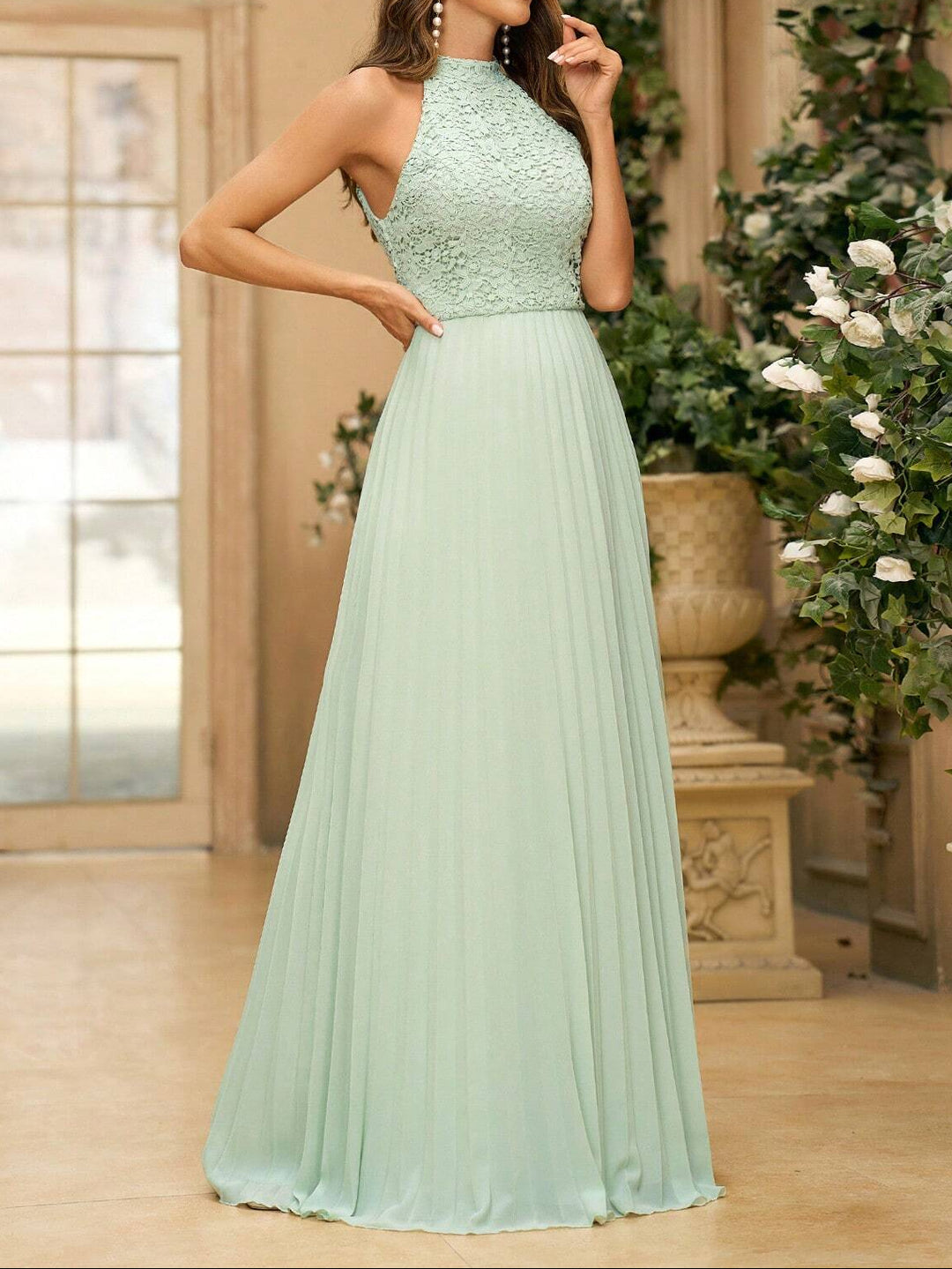 Rochie maxi SHEIN, verde