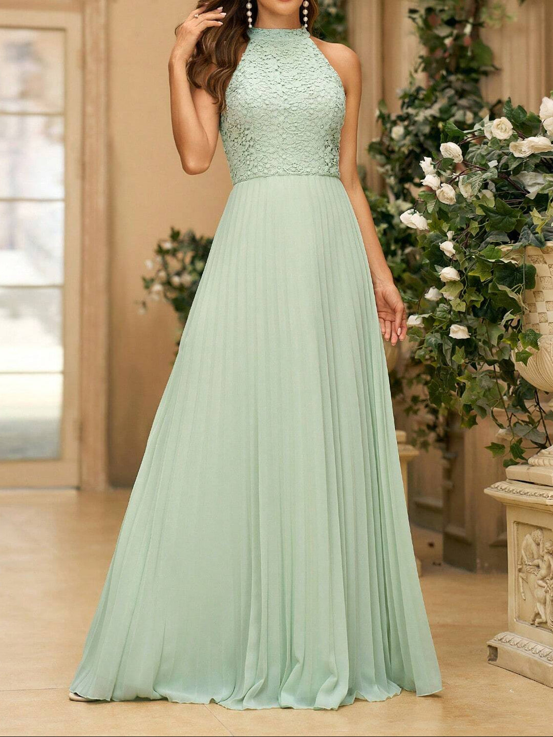 Rochie maxi SHEIN, verde