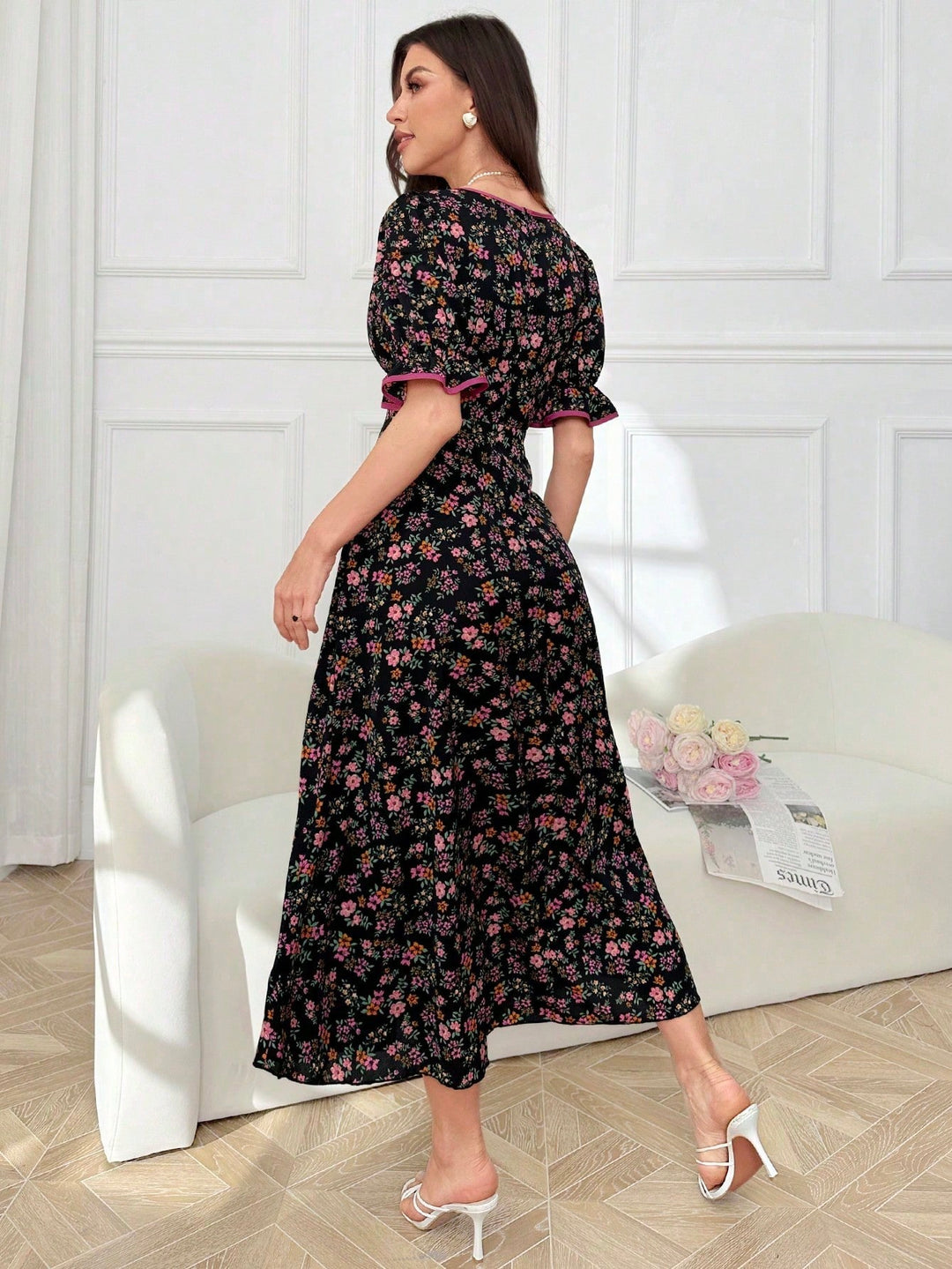 Rochie maxi SHEIN, negru