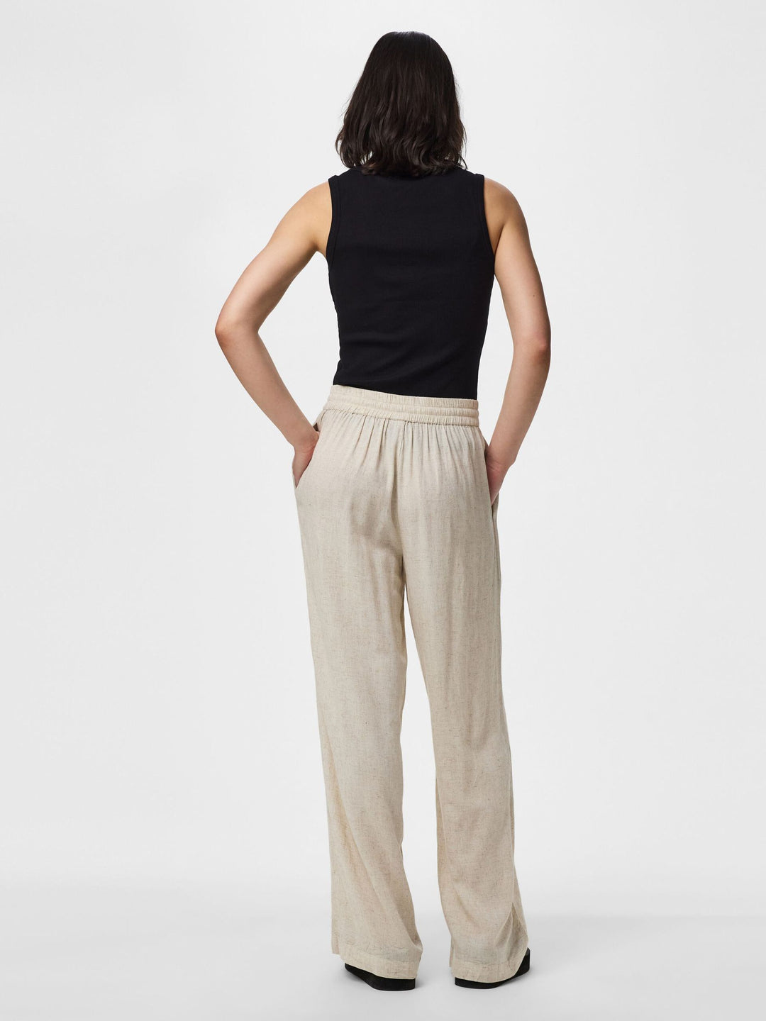 Pantaloni PIECES, bej